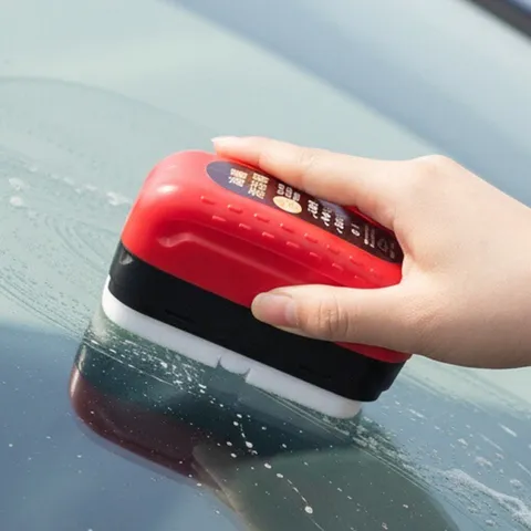 Automotive Glass Oil Film Remover Car Windshield Window Deep Cleaning Brush Automotive Glass Cleaner Multi Functional Tool