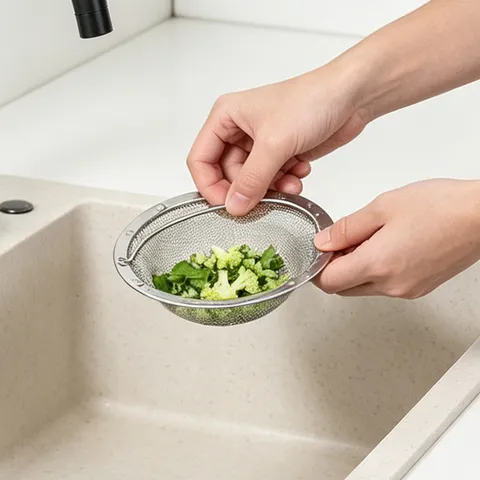 Stainless Steel Kitchen Sink Filter Basket Strainer Anti-Clogging Drain Hair Catcher For Vegetable Washing Basin Kitchen Tool
