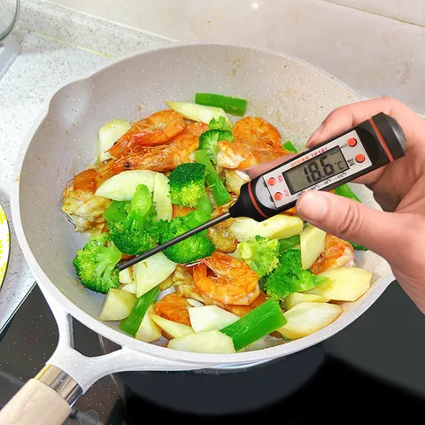 Digital Kitchen Food Thermometer Stainless Steel Probe Cooking Meat Temperature Gauge For Kitchen Cooking