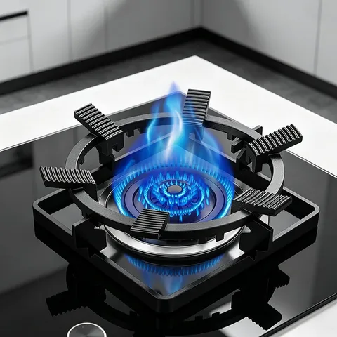 Grille de Brûleur de Cuisinière à Gaz en Fonte Universel Antidérapant Support de Wok Pièces de Cuisine Noir