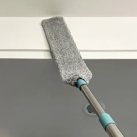 Plumero Doméstico Retráctil Plumero de Microfibra con Postes Extensibles de Acero Inoxidable para Limpieza