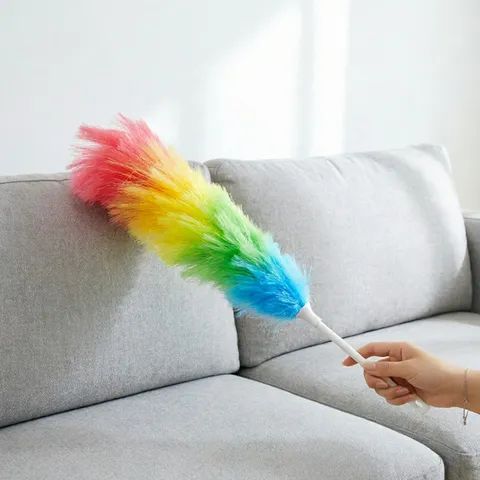 Plumero Flexible Colorido Cepillo de Limpieza Doméstica Plumero para Coche Mango de Plástico Flexible Herramienta de Eliminación de Polvo