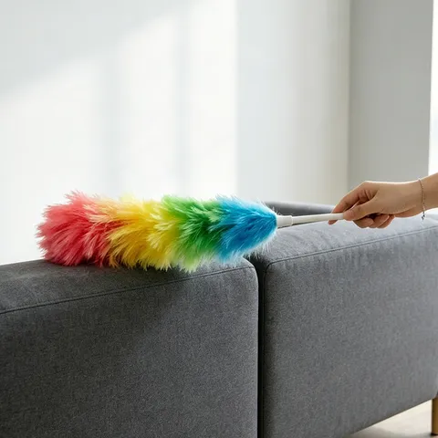 Plumero Flexible Colorido Cepillo de Limpieza Doméstica Plumero para Coche Mango de Plástico Flexible Herramienta de Eliminación de Polvo