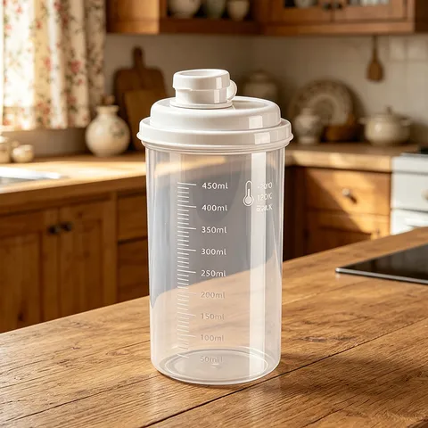 Plastic Sealed Storage Jar Kitchen Flour Sugar Container Moisture-Proof Food Storage Canister Clear Organizer Bottle