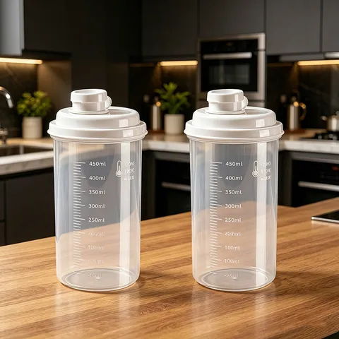 Plastic Sealed Storage Jar Kitchen Flour Sugar Container Moisture-Proof Food Storage Canister Clear Organizer Bottle