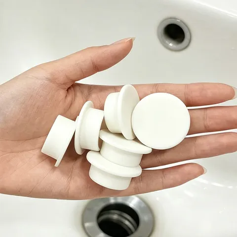 Tapón de Agujero de Rebosadero de Lavabo de Silicona Tapa de Fregadero Universal Desagüe Baño Reemplazo de Rebosadero