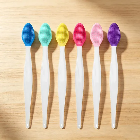 Brosse Nettoyante pour le Visage en Silicone Double Face Outil de Lavage Doux Brosse de Massage pour le Nez Accessoire de Beauté