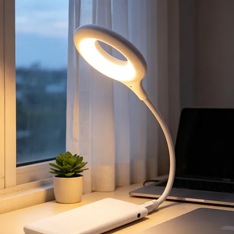 Modern LED USB Desk Lamp Flexible Gooseneck Bedside Night Light Three-Color Dimmable Plastic Table Lamp For Home Office