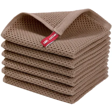 Strofinacci da Cucina in Cotone Tessuto Waffle Panni Assorbenti per Pulizia Piatti Forniture per la Casa