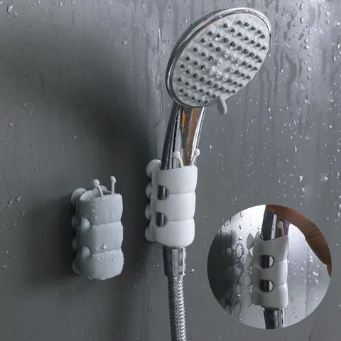 Punch Free Shower Head Holder Adjustable Bathroom Suction Cup Bracket Universal Plastic Wall Mount Sprayer Base