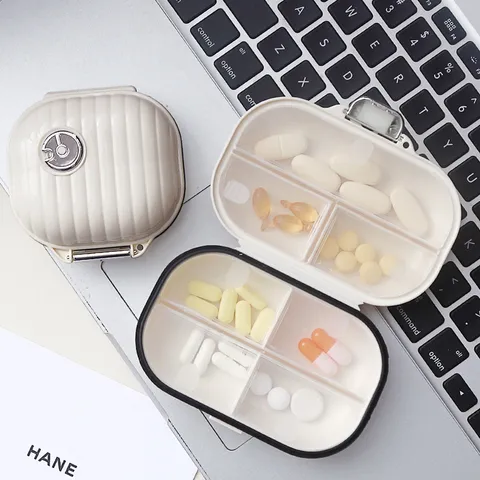 Portable Waterproof Pill Box Organizer Mini Suitcase Design Travel Storage Case For Medication Jewelry Earrings Small Items