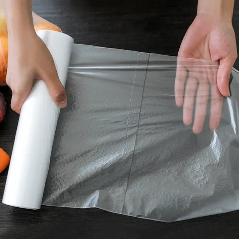 Disposable Food Storage Bags Transparent Thickened Tear-off Roll Type Kitchen Refrigerator Fresh Keeping Plastic Bags