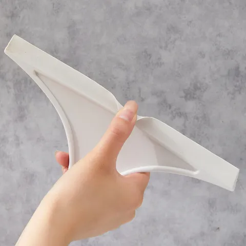 Household Glass Squeegee Window Cleaning Tool With Soft Rubber Blade And Wooden Handle