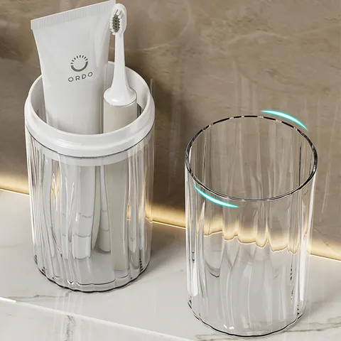 Portable Travel Mouthwash Cup Toothbrush Toothpaste Storage Box Plastic Detachable Washing Cup For Outdoor Trip