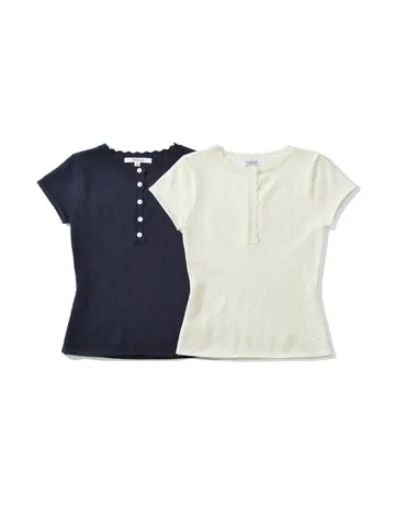Women Summer Knit Button Short Sleeve Top And Skirt Pants Set Solid Color Breathable Casual Two Piece Outfit
