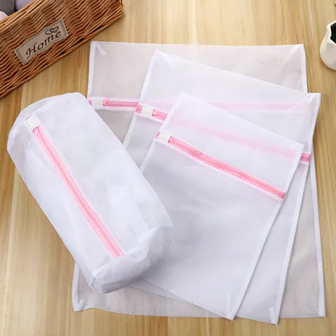 Sac à Linge Ménager Maille Fine Sandwich Fermeture Éclair Filet de Lavage Sac de Protection Pour Machine à Laver Organisateur de Vêtements