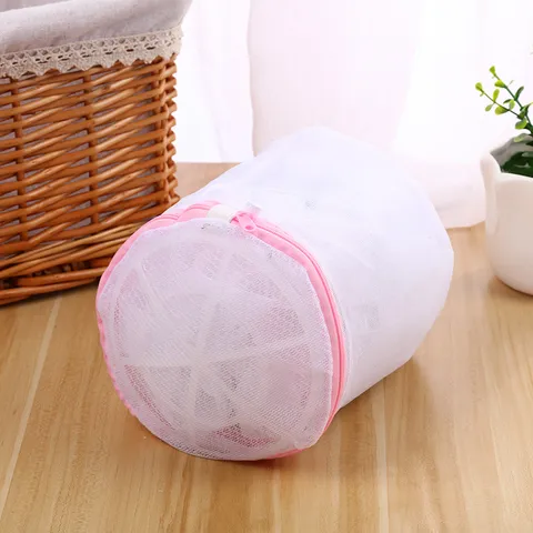 Household Fine Mesh Bra Laundry Bag Underwear Wash Pouch Zippered Storage Pouch For Home Laundry Organization
