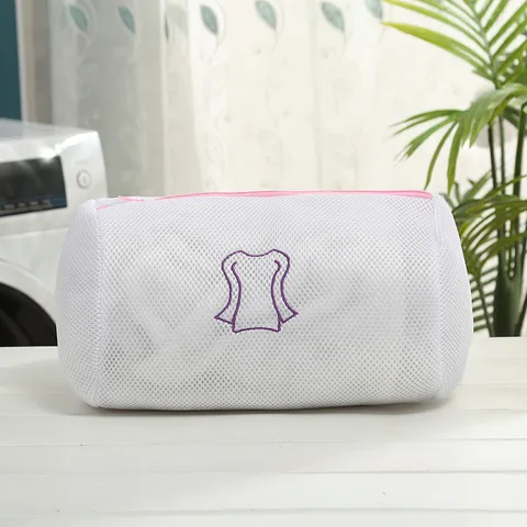 Thickened Double Layer Sandwich Mesh Laundry Bag Set With Embroidery For Bra Underwear Wash Protective Bag