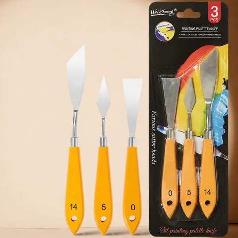 Stainless Steel Palette Knife Art Painting Spatula With Wooden Handle For Oil Acrylic Watercolor Painting Artist