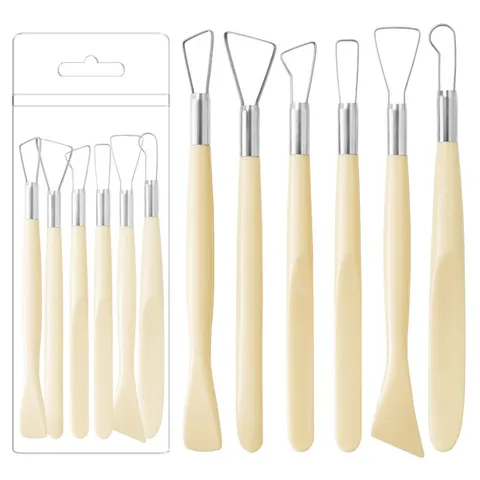 Clay Sculpting Tool Set Pottery Carving Tools Stainless Steel Wire Head Ceramic Modeling Craft Tools With PVC Bag