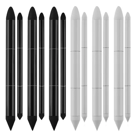 Professionele Dubbelkoppige Spons Mengpen Schetsen Tekenen Kunstgereedschap Zwart Wit Klein Groot Marker Pen Set