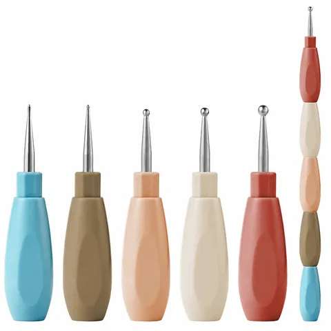 Professionelles Nagelkunst Dotting Pen Set Splittbarer Strass Picker Nagelmalerei Pinsel Metallspitze DIY Maniküre Werkzeug