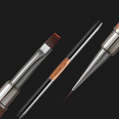 Doppelköpfiger Sandelholz Nagelkunst Pinsel Professionelle Detailmalerei Liner Pinsel Für Gel Nagellack Maniküre Werkzeuge
