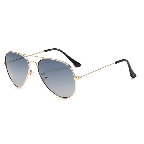 Retro Metall Doppelsteg Aviator Sonnenbrille Verlauf PC Glas UV400 Schutz Brille Für Herren Damen Alltag Outdoor Fahren Mode Brille