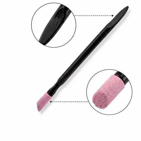 Double Ended Quartz Nail Grinding Pen Cuticle Pusher Manicure Tool Professional Nail Art Care Tool For Salon And Home