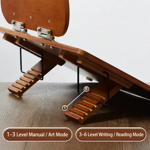 Wooden Desktop Reading Stand Adjustable Writing Board Cute Bear Book Stand Riser Holder for Students Office