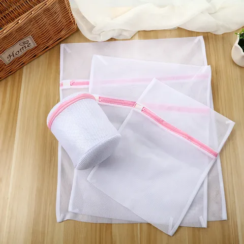 Sac à Linge Ménager Maille Fine Sandwich Fermeture Éclair Filet de Lavage Sac de Protection Pour Machine à Laver Organisateur de Vêtements