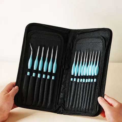 Detail Paint Brushes Set Fine Tip Miniature Paint Brush with Zipper Storage Bag for Art Drawing