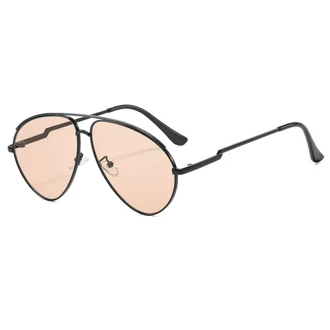 Vintage Metalen Dubbele Brug Aviator Zonnebril Unisex Mode UV400 Bescherming Rijden Outdoor Zonnebril Trend Luxe Brillen