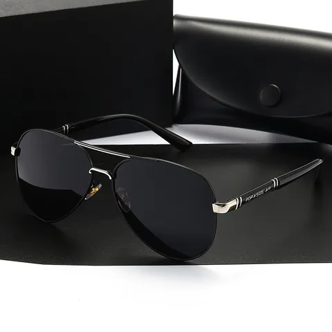 Klassische Aviator Doppelsteg Polarisierte Sonnenbrille Mode Metallrahmen Photochrom Tag Nacht Nutzung Fahrerbrille Für Damen Herren
