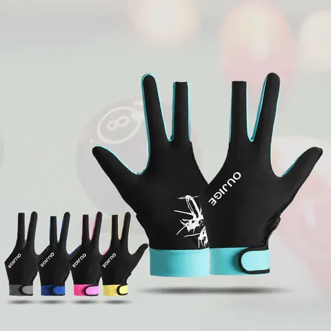 Professional Billiard Gloves Snooker Three Finger Non Slip Breathable Sports Gloves For Men Women Pool Cue Sports Accessories