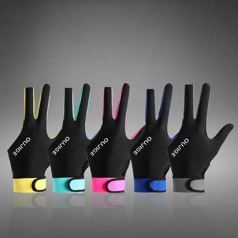 Professional Billiard Gloves Snooker Three Finger Non Slip Breathable Sports Gloves For Men Women Pool Cue Sports Accessories