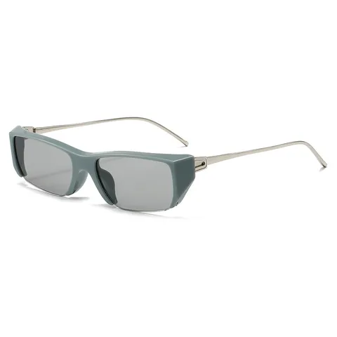 Fashion Semi-Rimless Square Sunglasses Men Women Retro Trendy Metal Frame Sun Glasses UV400 Protection Shades