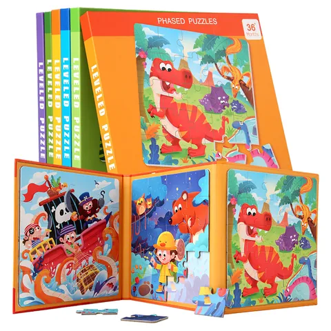 Kinder Magnetisches Puzzle Buch Stil Frühe Bildung Gehirn Teaser Spielzeug Kleinkind Lernen Puzzle Geschenkbox