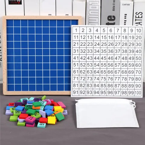 Montessori Educational Wooden Math Learning Toy Continuous Number Board Counting Blocks Kids Early Education Toy