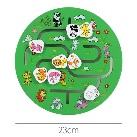 Wooden Maze Puzzle Toy Kids Early Education Fruit Animal Number Letter Learning Game Brain Training Educational Toy