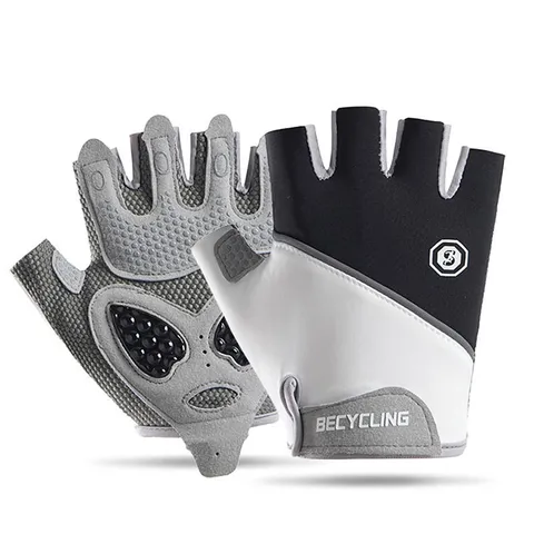 Unisex Half Finger Sports Gloves Breathable Ice Silk Anti Slip Wear Resistant Fitness Cycling Gloves For Workout Gym Training