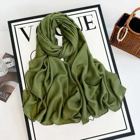 Donna Tinta Unita Sciarpa Lunga Leggero Scialle in Rayon Morbido Frange Foulard Accessori da Viaggio Giornalieri