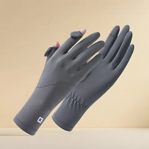 Women Summer Ice Silk Sun Protection Gloves Long Wrist Anti-Slip Touch Screen Breathable Outdoor Sports Gloves