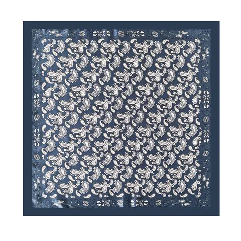 Women Paisley Print Satin Square Scarf Vintage Boho Neck Scarf Hair Bandana For Daily Wear Fashion Accessories