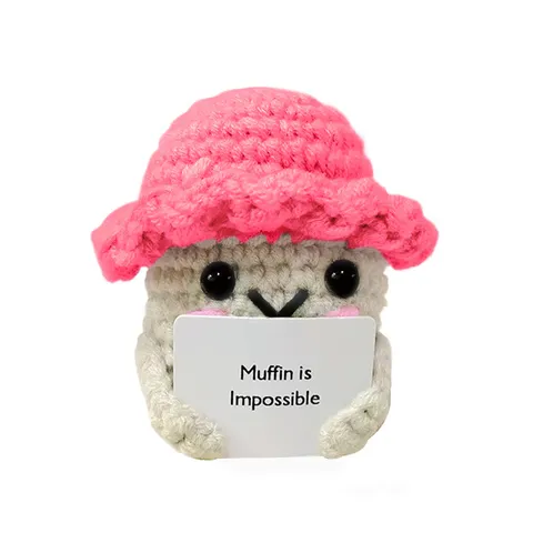 Handgemaakte Gehaakte Wollen Muffinpop Leuke Gebreide Pluche Ornament Creatieve Bureau Auto Decoratie Kawaii Cadeau