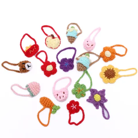 Handgemaakte Gehaakte Pop Mini Schoudertas Schattige Bloem Dier Pluche Speelgoed Poppenaccessoires Schattige Handgeweven Crossbody Tas Cadeau