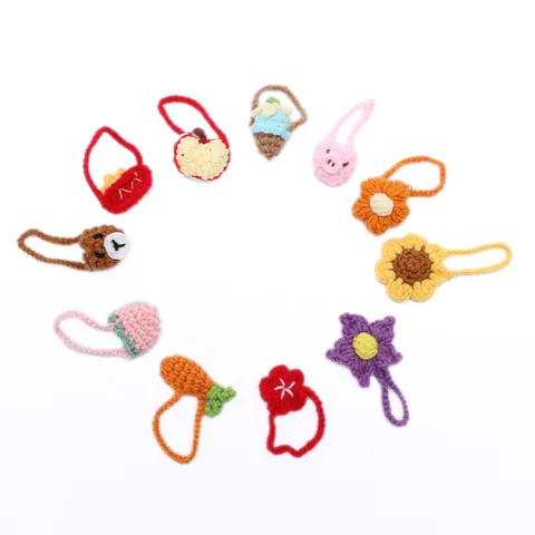 Handgemaakte Gehaakte Pop Mini Schoudertas Schattige Bloem Dier Pluche Speelgoed Poppenaccessoires Schattige Handgeweven Crossbody Tas Cadeau