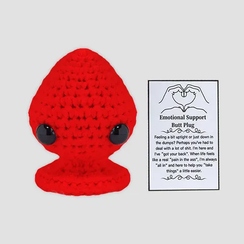 Peluche Serpente di Supporto Emotivo all'Uncinetto Lavorato a Mano Novità Bambola di Peluche Simpatico Regalo Creativo per Adulti