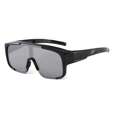 Übergroße Einteilige Shield Sonnenbrille Für Herren Damen PC Rahmen Radfahren Sportbrille Outdoor Winddichte Schutzbrille