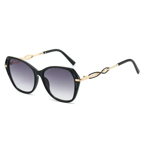 Mode Oversize Sonnenbrille Für Damen Herren Metall Hohlkette Bügel PC Rahmen UV400 Schutz Trendige Quadratische Sonnenbrille